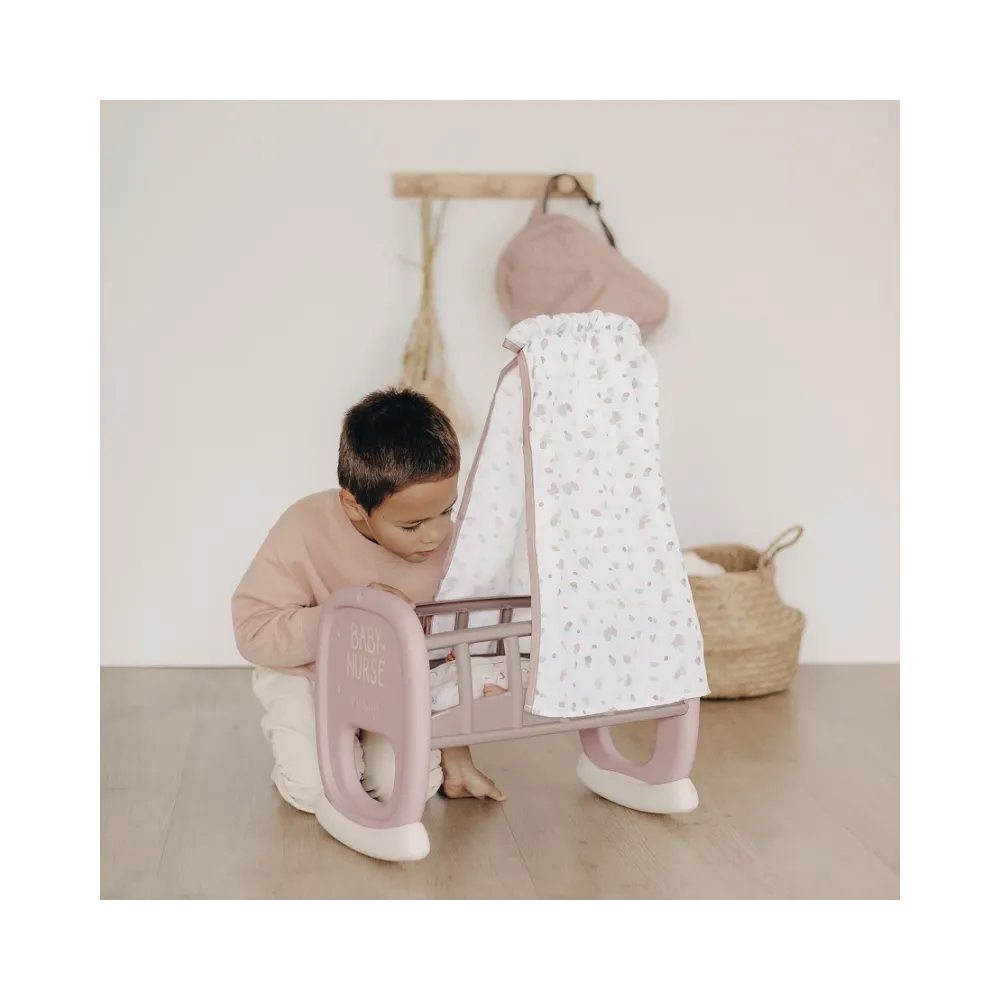 SMOBY Baby Nurse Kołyska z Baldachimem dla Lalki Łóżeczko