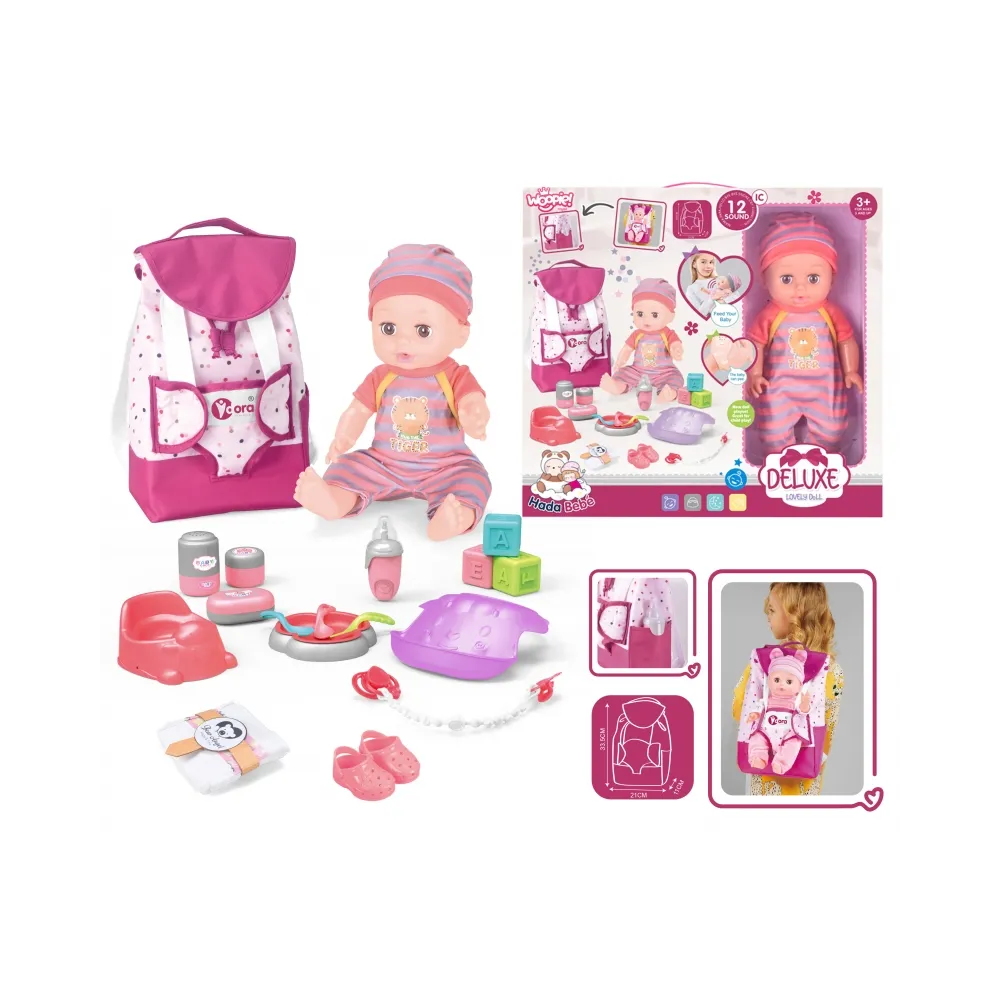 WOOPIE ROYAL Zestaw Opiekunka Lalka Bobas z Akcesoriami 19 el.