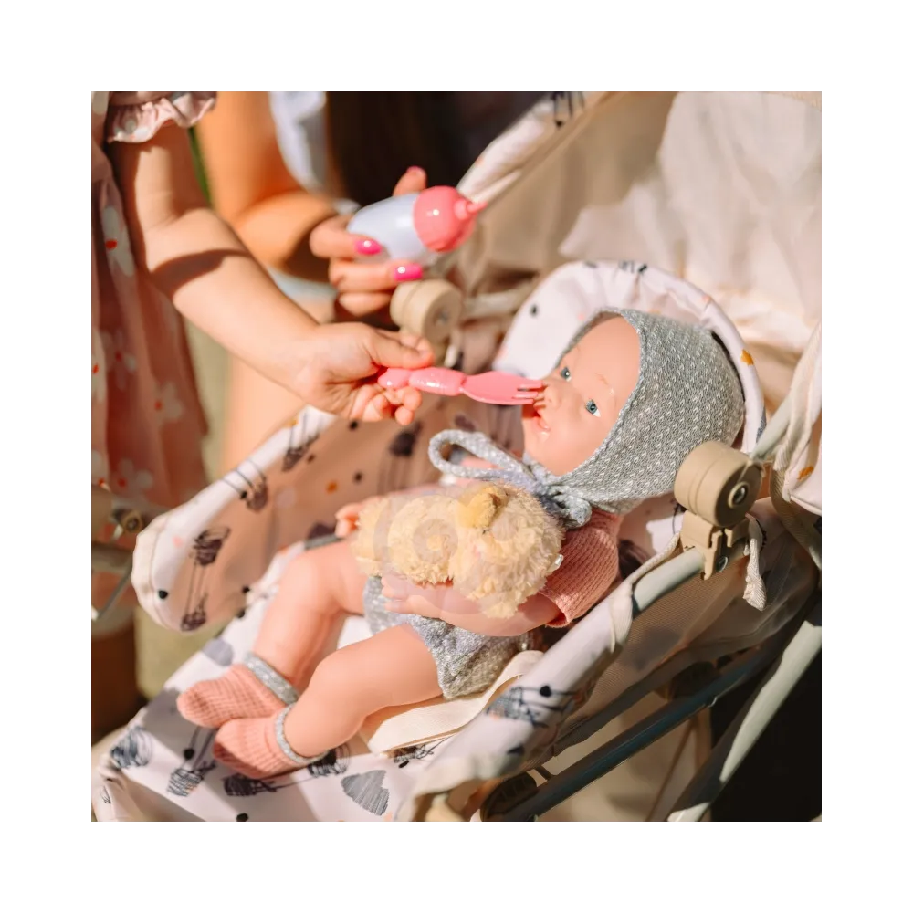 WOOPIE ROYAL Lalka Bobas 36 cm w Ubranku z Misiem Akcesoria do Karmienia