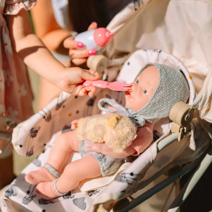 Urocza lalka w ubranku z misiem dla dzieci od 3 lat