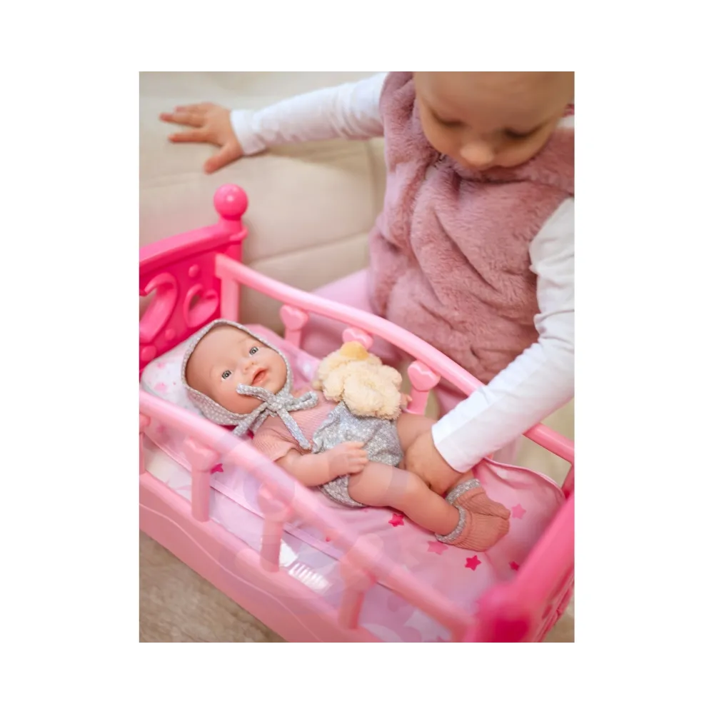 WOOPIE ROYAL Lalka Bobas 36 cm w Ubranku z Misiem Akcesoria do Karmienia