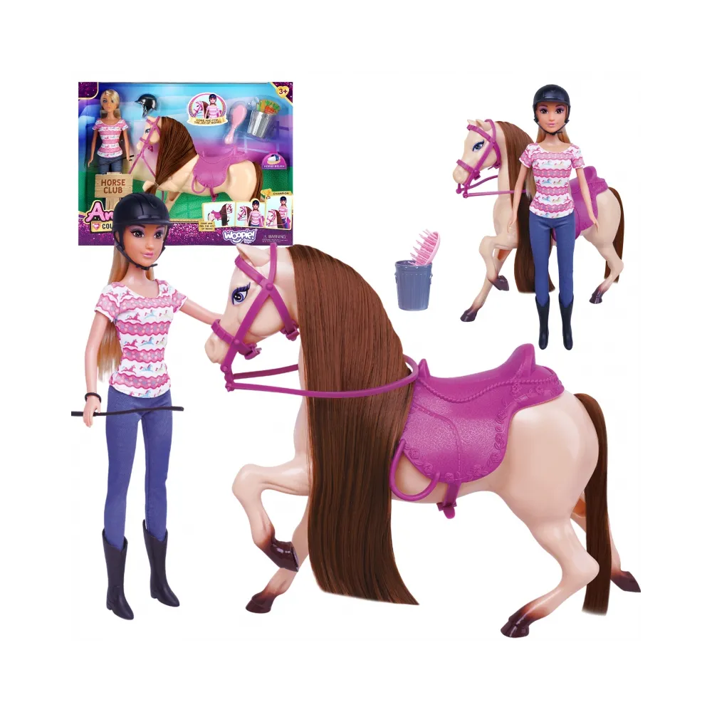 WOOPIE ROYAL Zestaw Urocza Lalka z Koniem + Akcesoria