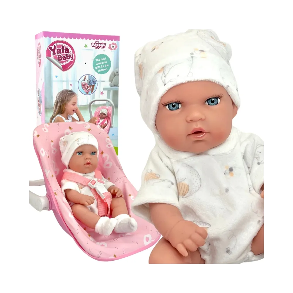 WOOPIE ROYAL Zestaw Lalka Bobas 30,5 cm + Nosidełko Różowe