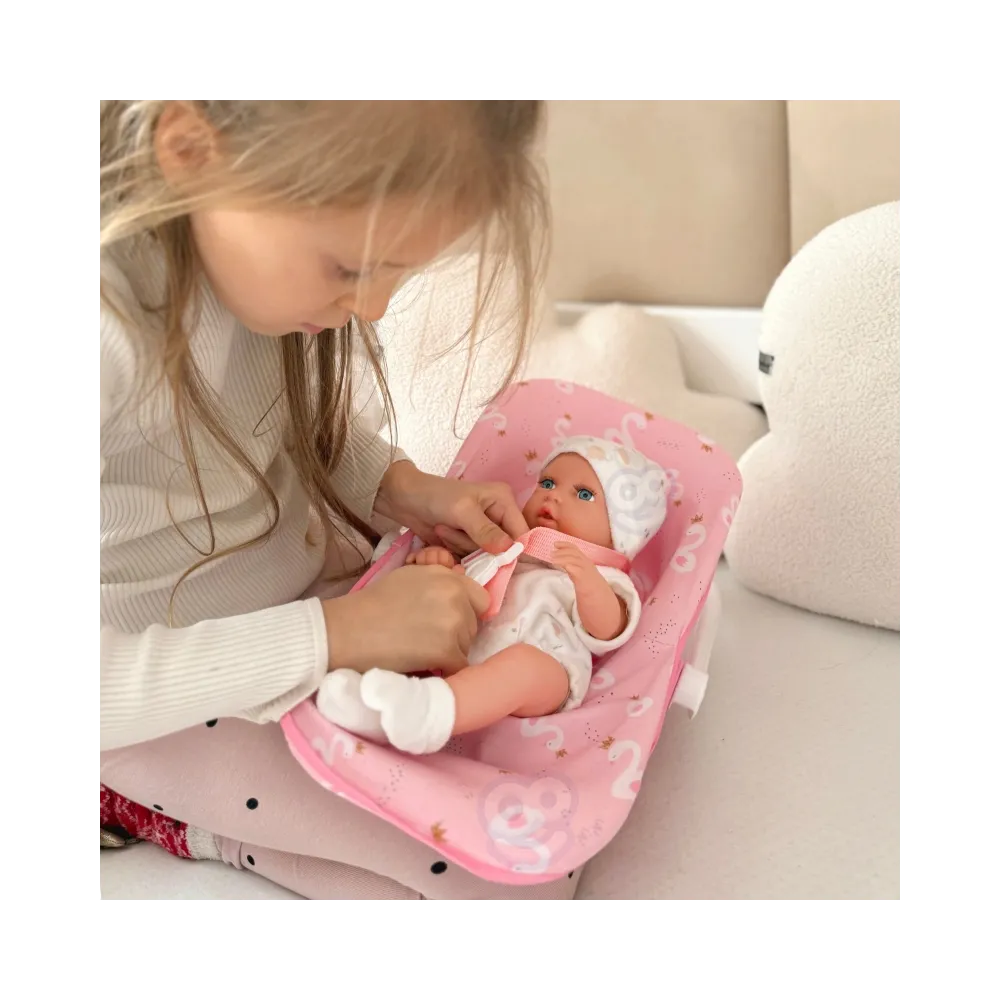 WOOPIE ROYAL Zestaw Lalka Bobas 30,5 cm + Nosidełko Różowe