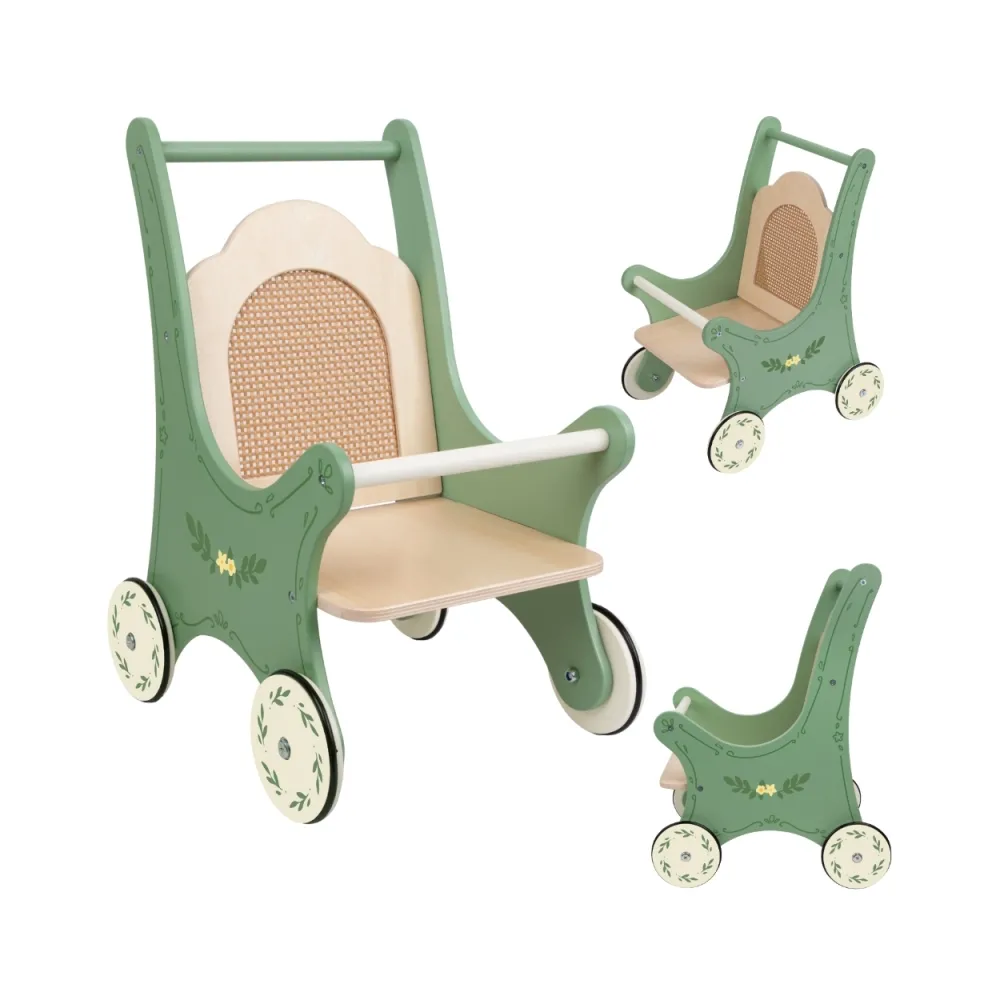 CLASSIC WORLD Drewniany Wózek Vintage dla Lalek