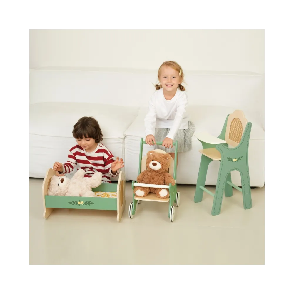 CLASSIC WORLD Drewniany Wózek Vintage dla Lalek