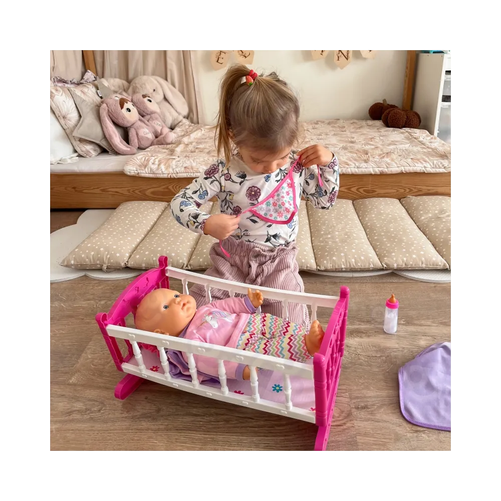 WOOPIE ROYAL Zestaw XL Opiekunka Lalka Jednorożec z Kołyską i Zestawem do Karmienia