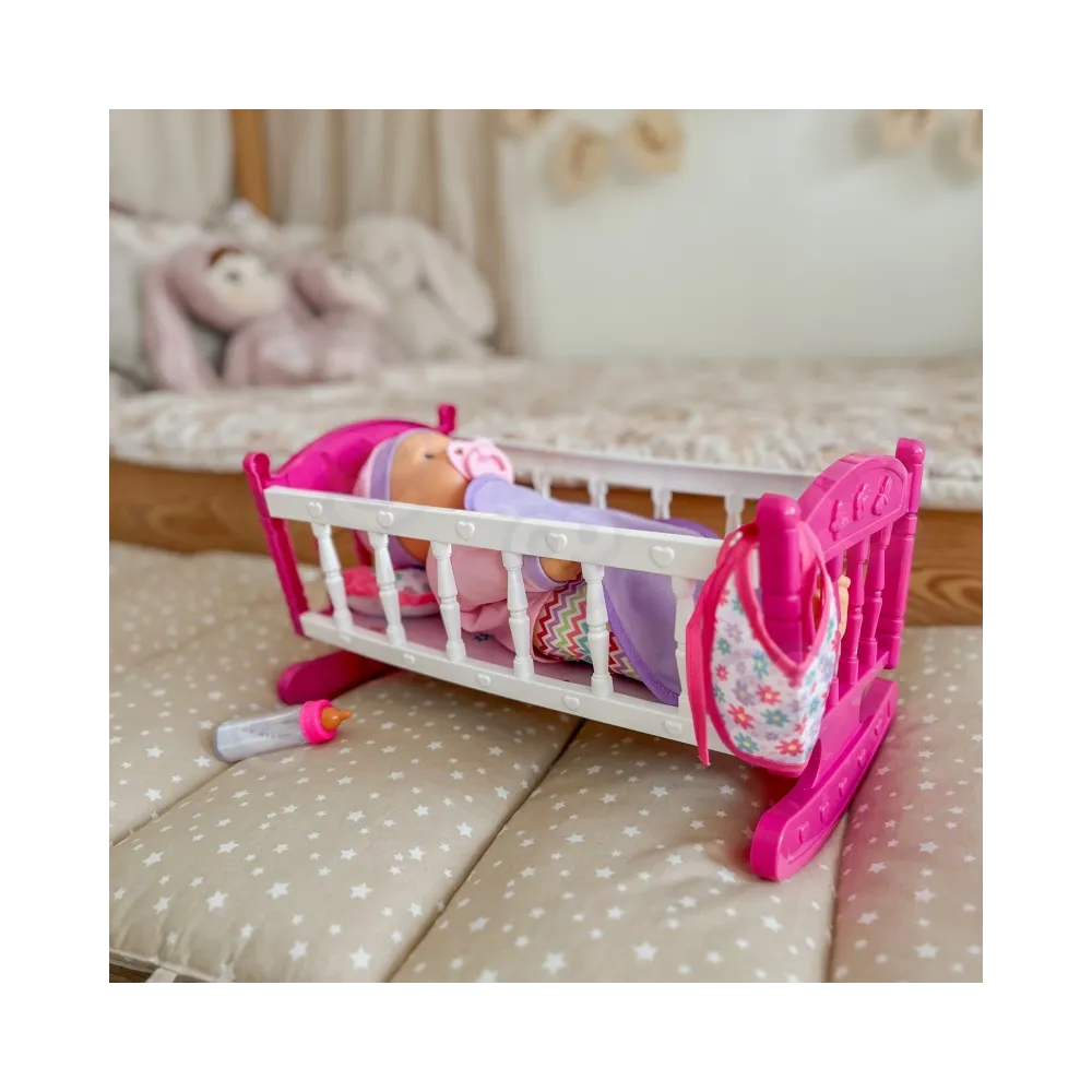 WOOPIE ROYAL Zestaw XL Opiekunka Lalka Jednorożec z Kołyską i Zestawem do Karmienia