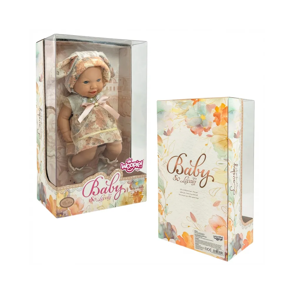 WOOPIE ROYAL Lalka Bobas Vintage 24 cm w Sukience i Czapeczce Króliczka