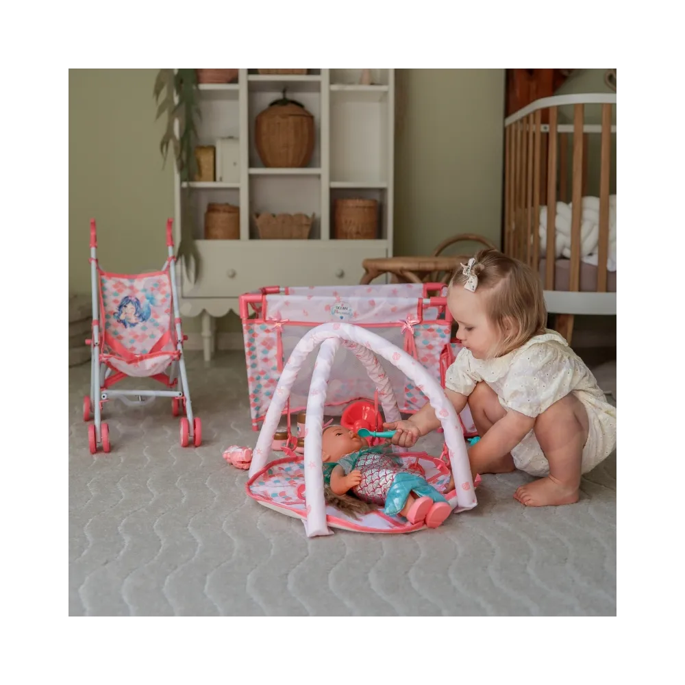 WOOPIE ROYAL Lalka Bobas 36 cm Syrenka Interaktywna Zestaw XXL Opiekunka 18w1