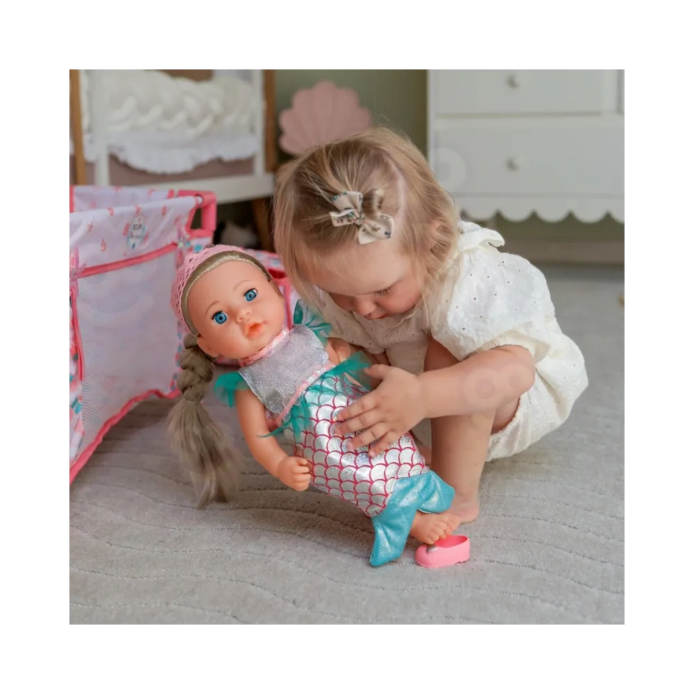 WOOPIE ROYAL Lalka Bobas 36 cm Syrenka Interaktywna Zestaw XXL Opiekunka 18w1