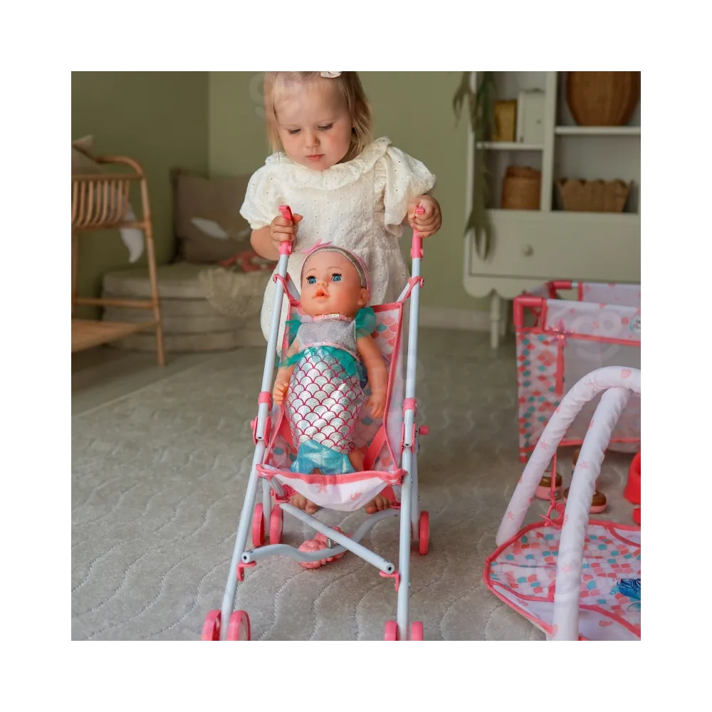 WOOPIE ROYAL Lalka Bobas 36 cm Syrenka Interaktywna Zestaw XXL Opiekunka 18w1