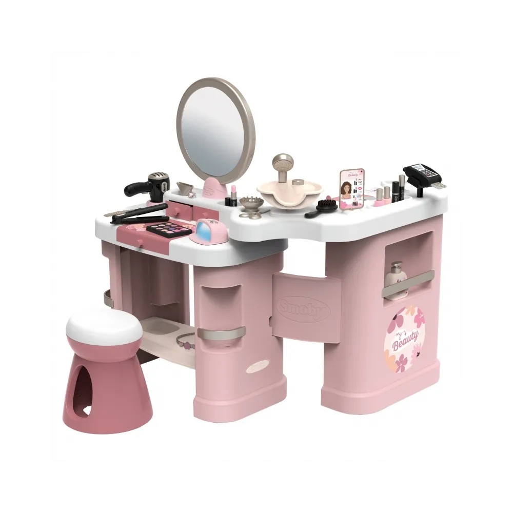 SMOBY Centrum małej stylistki BEAUTY + 26 akcesoria Fryzjer i kosmetyczka