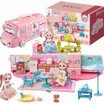 WOOPIE Kamper 2w1 Domek XXL Zestaw dla Lalek