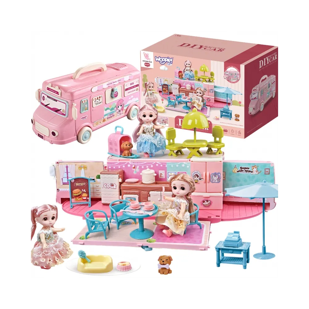 WOOPIE Kamper 2w1 Domek XXL Zestaw dla Lalek