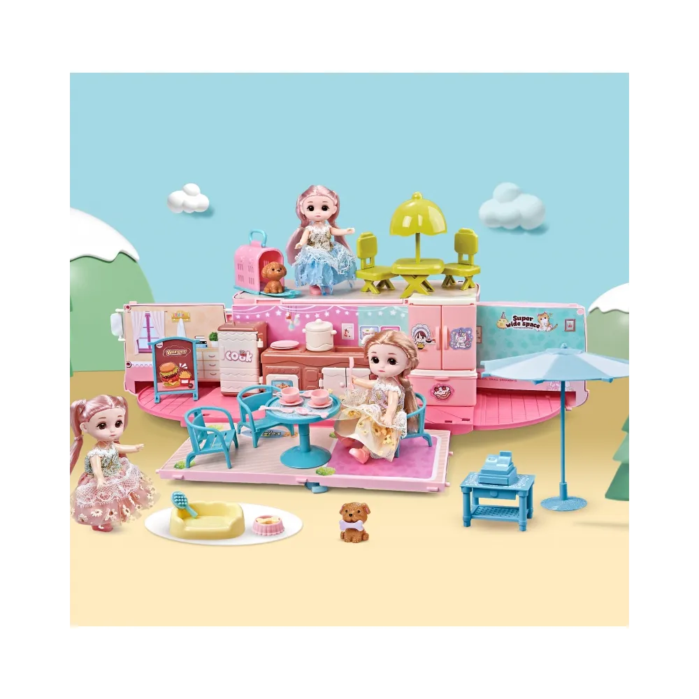 WOOPIE Kamper 2w1 Domek XXL Zestaw dla Lalek