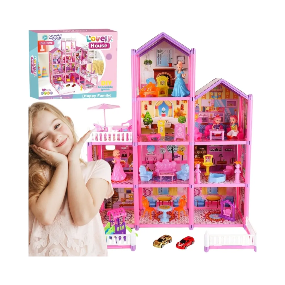 WOOPIE Mega Willa Domek dla Lalek LOVELY HOUSE 194 el.
