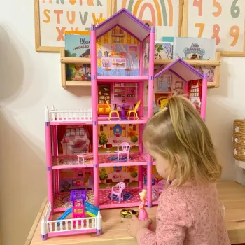 WOOPIE Mega Willa Domek dla Lalek LOVELY HOUSE 194 el.