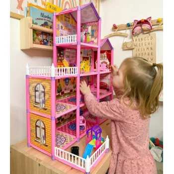 WOOPIE Mega Willa Domek dla Lalek LOVELY HOUSE 194 el.