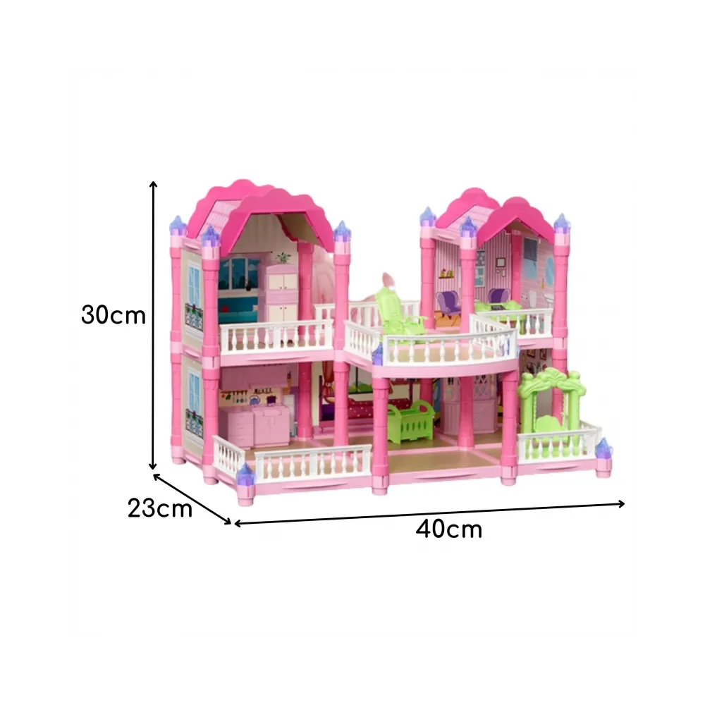 WOOPIE Domek Dla Lalek Willa Ogrodowa 156el.