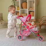 WOOPIE ROYAL Trójkołowa Spacerówka Wózek dla Lalek Serce Róż