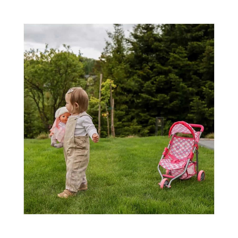 WOOPIE ROYAL Trójkołowa Spacerówka Wózek dla Lalek Serce Róż