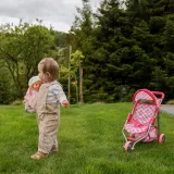 WOOPIE ROYAL Trójkołowa Spacerówka Wózek dla Lalek Serce Róż