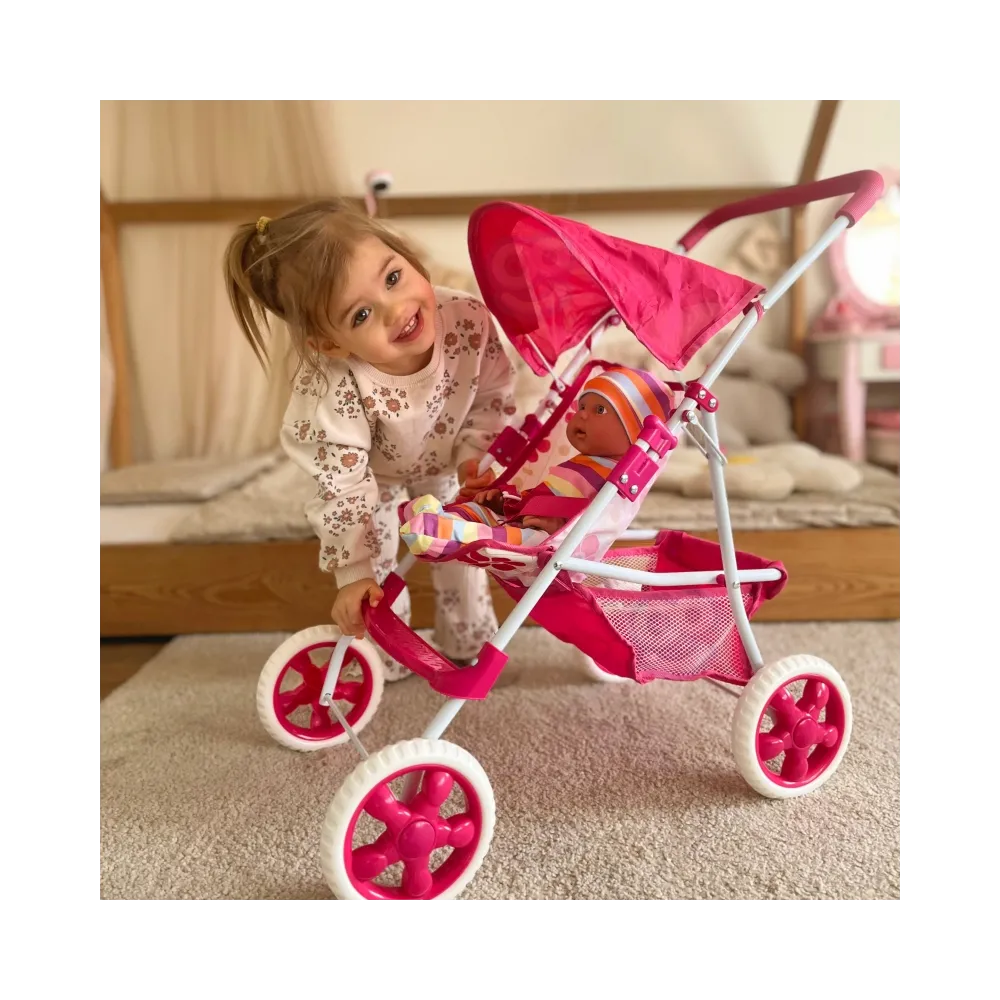WOOPIE ROYAL Wózek dla Lalek Spacerówka w Kwiaty