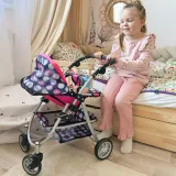 WOOPIE ROYAL Wózek dla Lalek Regulowane Siedzisko 4 Koła