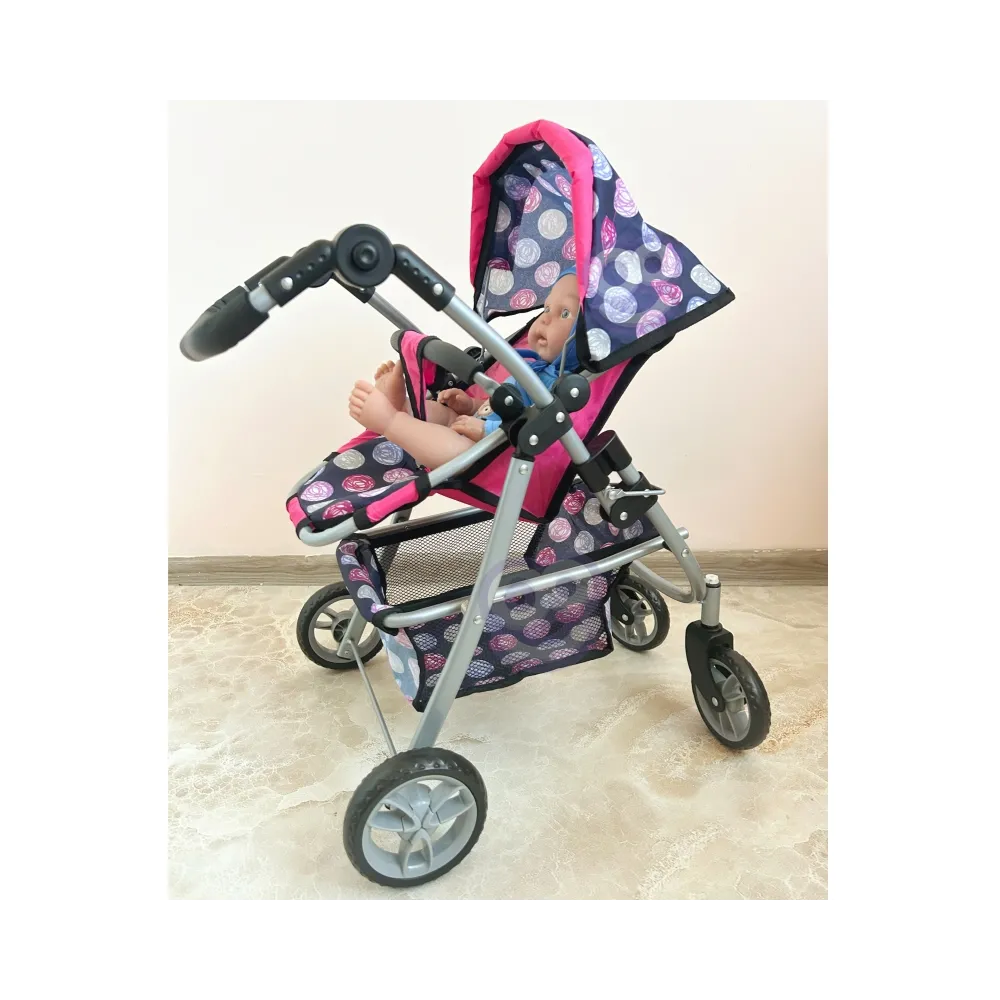 WOOPIE ROYAL Wózek dla Lalek Regulowane Siedzisko 4 Koła