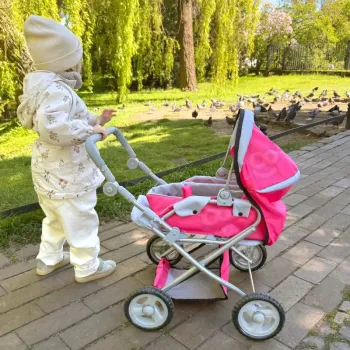 WOOPIE ROYAL Wózek dla Lalek 4w1 Nosidełko Regulacja