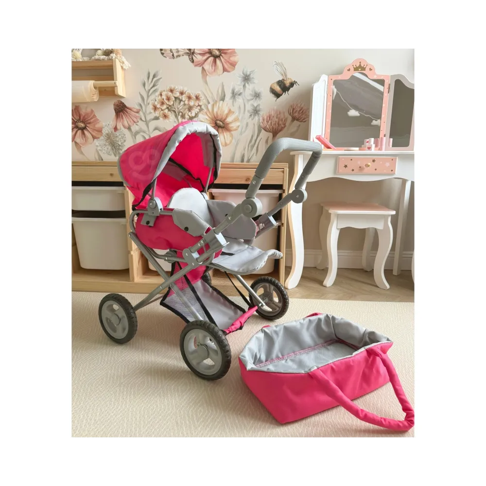 WOOPIE ROYAL Wózek dla Lalek 4w1 Nosidełko Regulacja