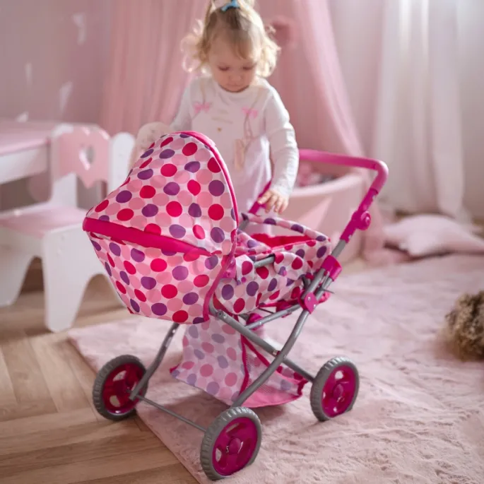 Bezpieczna i stabilna konstrukcja wózka dla lalek