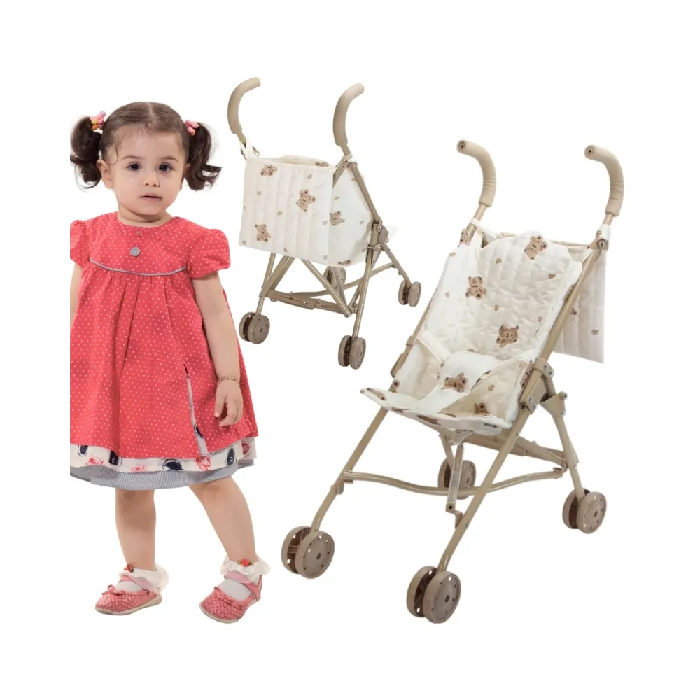 WOOPIE ROYAL Wózek Dla Lalek Spacerówka Vintage Teddy Bear