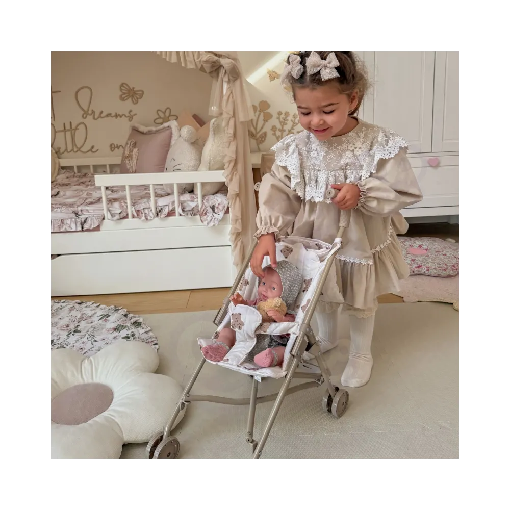 WOOPIE ROYAL Wózek Dla Lalek Spacerówka Vintage Teddy Bear