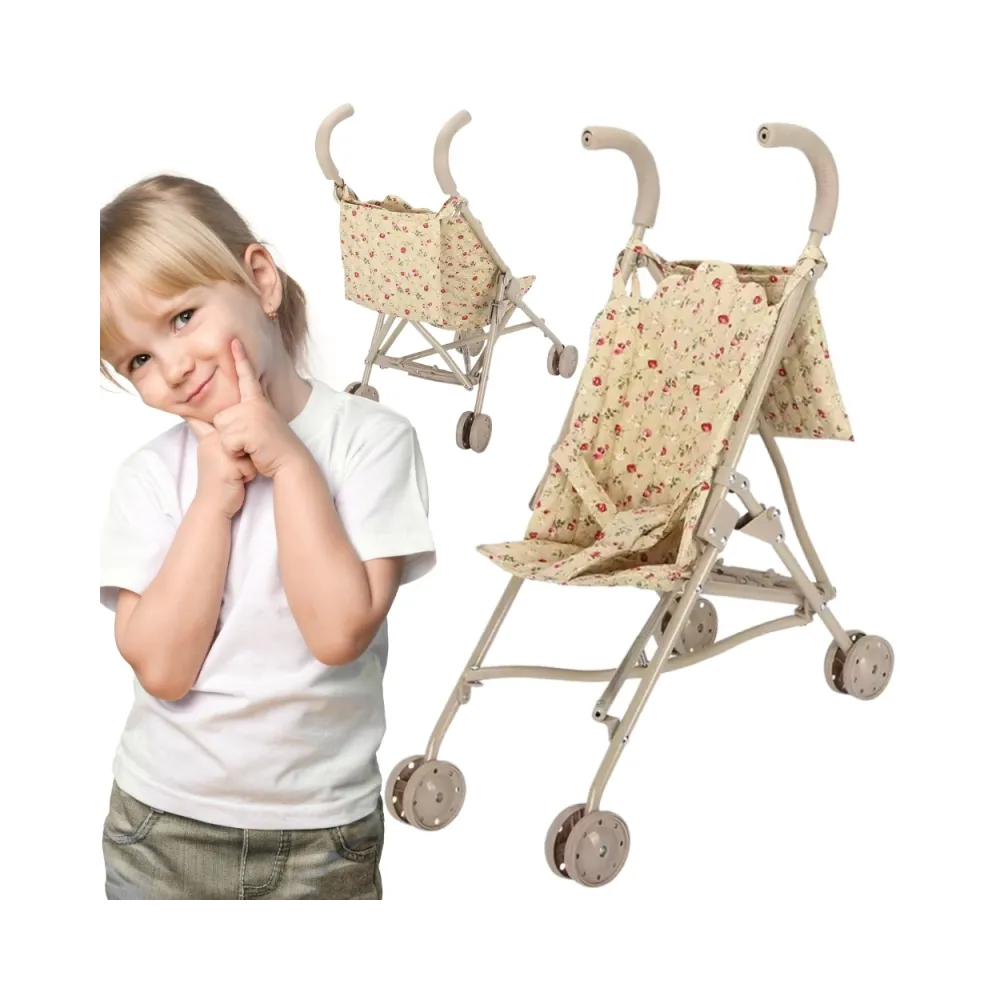 WOOPIE ROYAL Wózek dla Lalek Spacerówka Vintage Rose