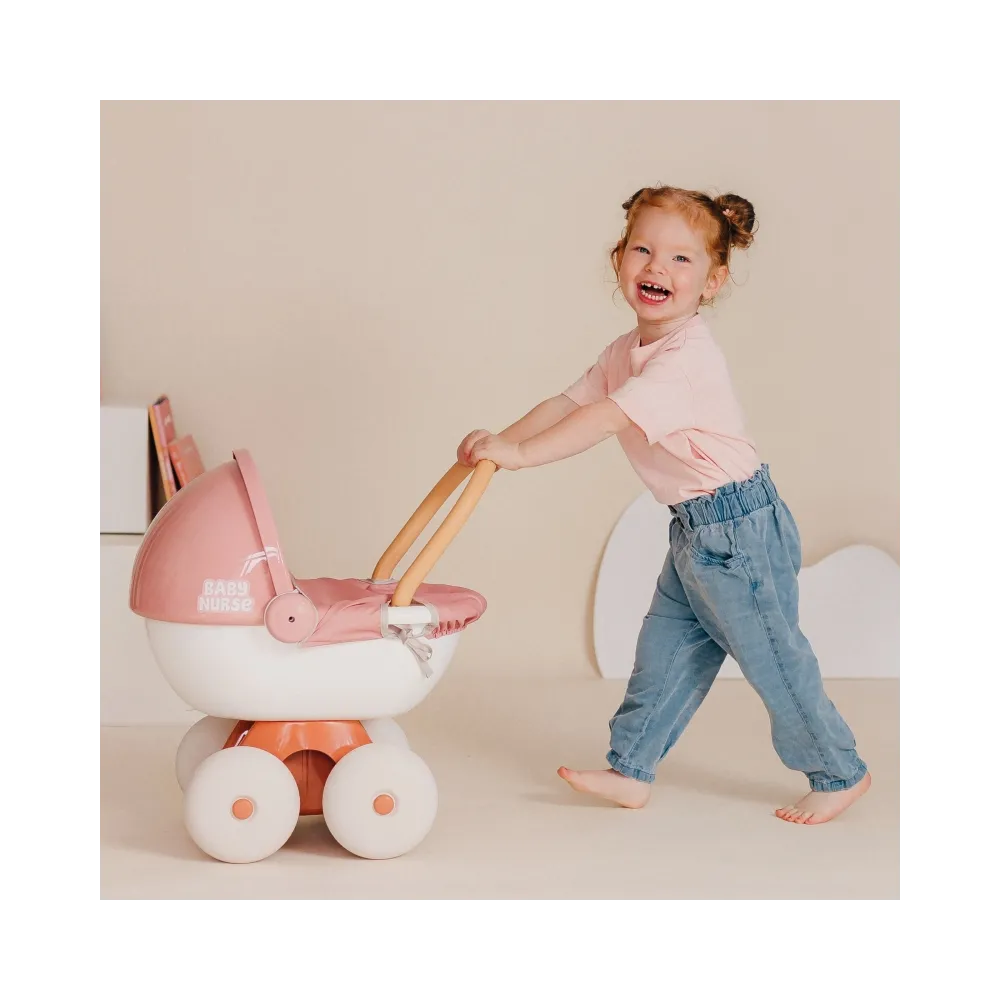 SMOBY Baby Nurse Wózek Głęboki z Plastikowym Daszkiem