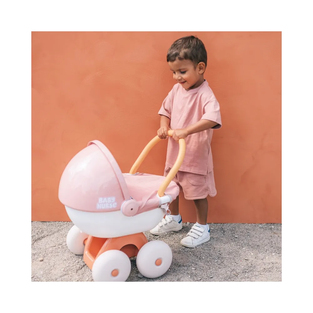 SMOBY Baby Nurse Wózek Głęboki z Plastikowym Daszkiem