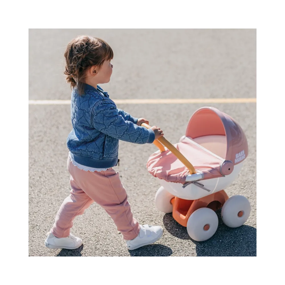 SMOBY Baby Nurse Wózek Głęboki z Plastikowym Daszkiem