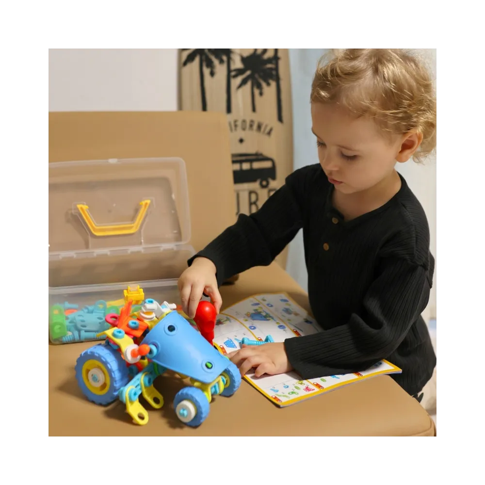 WOOPIE Zestaw Pojazdów Klocki Konstrukcyjny 6w1 STEM