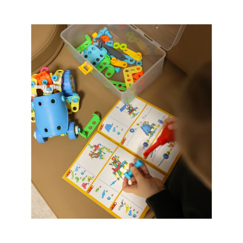 WOOPIE Zestaw Pojazdów Klocki Konstrukcyjny 6w1 STEM