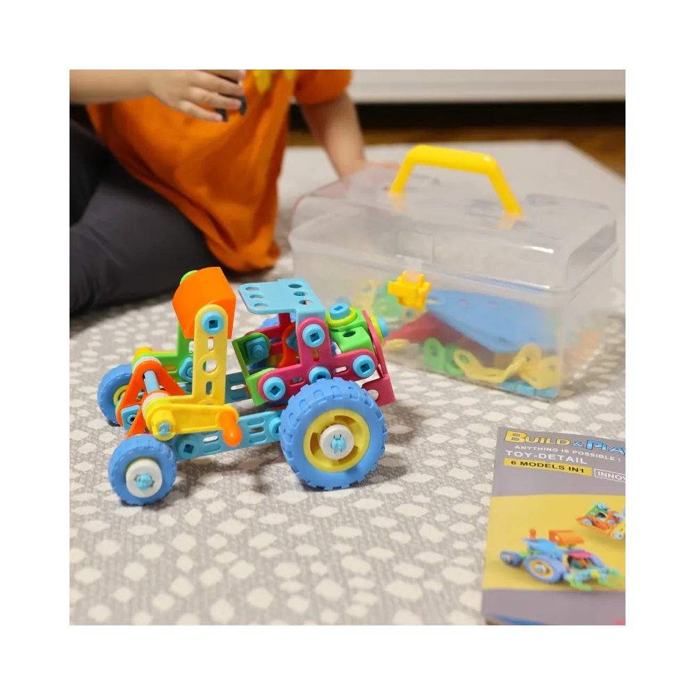 WOOPIE Zestaw Pojazdów Klocki Konstrukcyjny 6w1 STEM