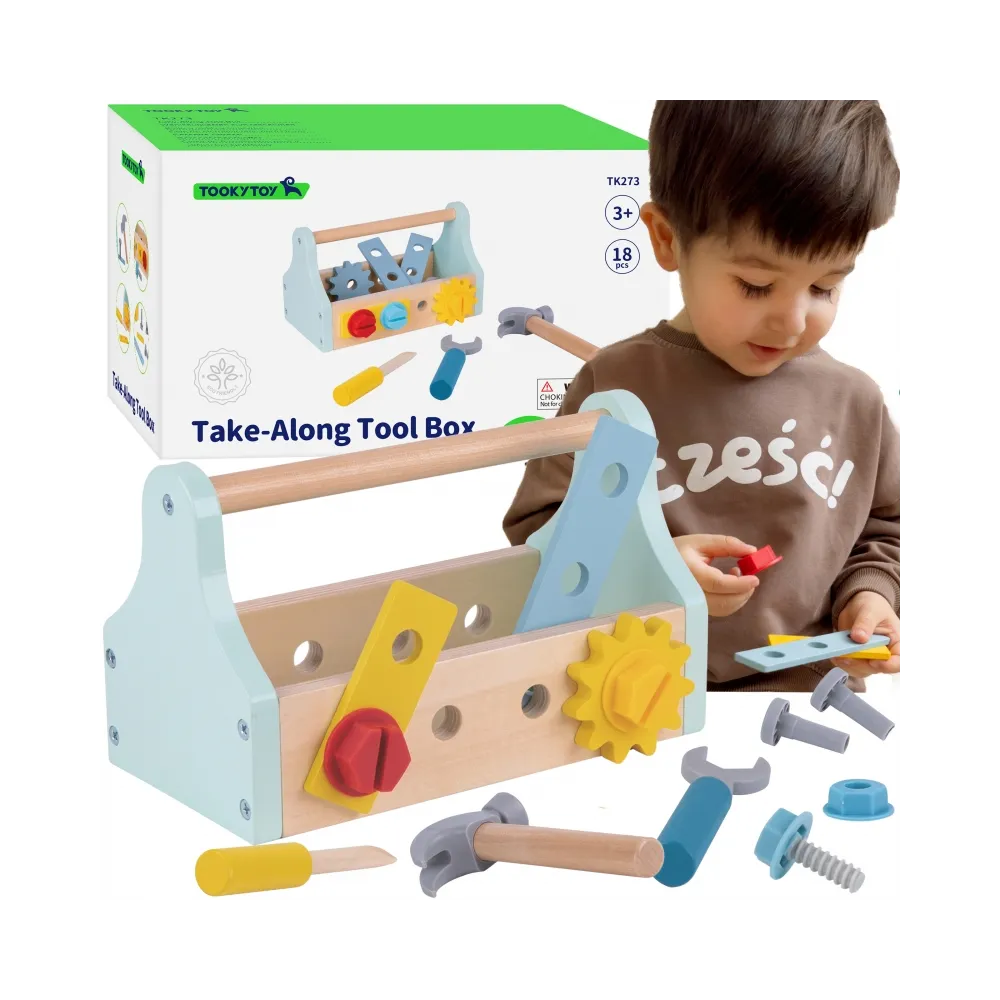 Drewniana skrzynka z narzędziami Tooky Toy