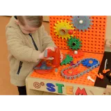 MASTERKIDZ Drewniany Warsztat XXL Montessori STEM z Narzędziami + Akcesoria