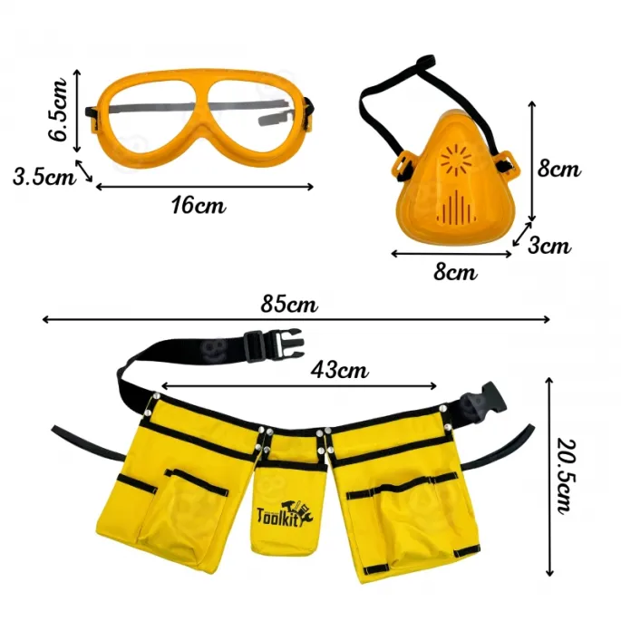Okulary ochronne dla małego konstruktora w zestawie