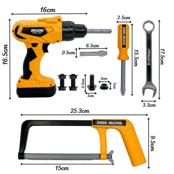 Pas na narzędzia wypełniony akcesoriami budowlanymi