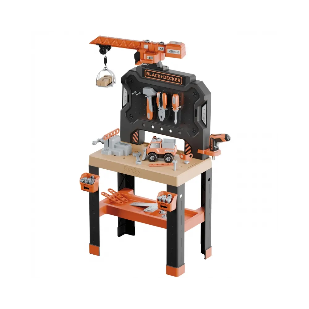 SMOBY Warsztat z Dźwigiem Black+Decker Bricolo Builder