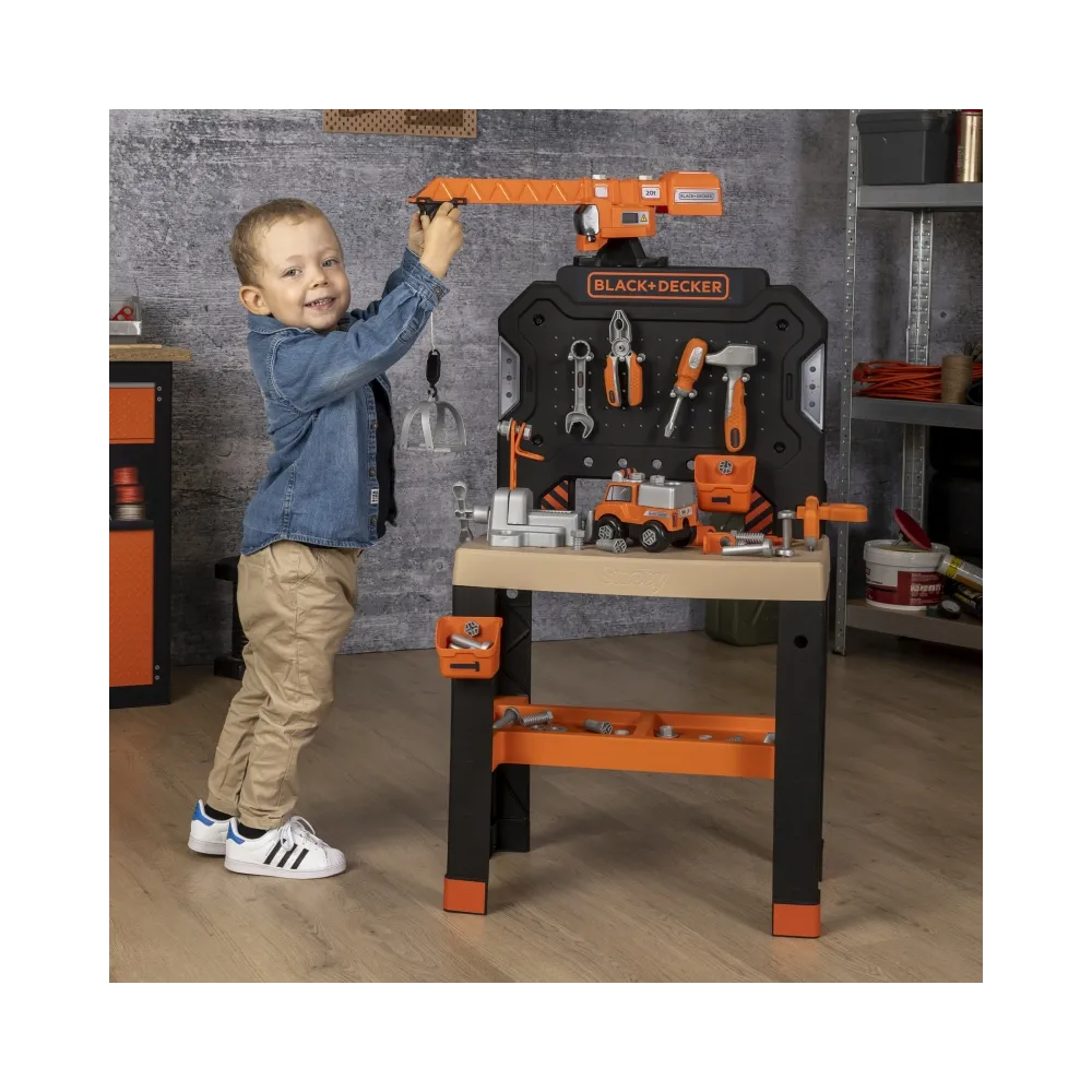 SMOBY Warsztat z Dźwigiem Black+Decker Bricolo Builder