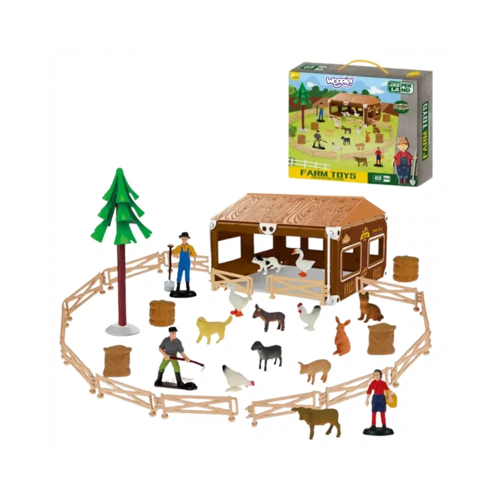 WOOPIE Zestaw Mały Rolnik Farma Zagroda + Zwierzęta i Akcesoria
