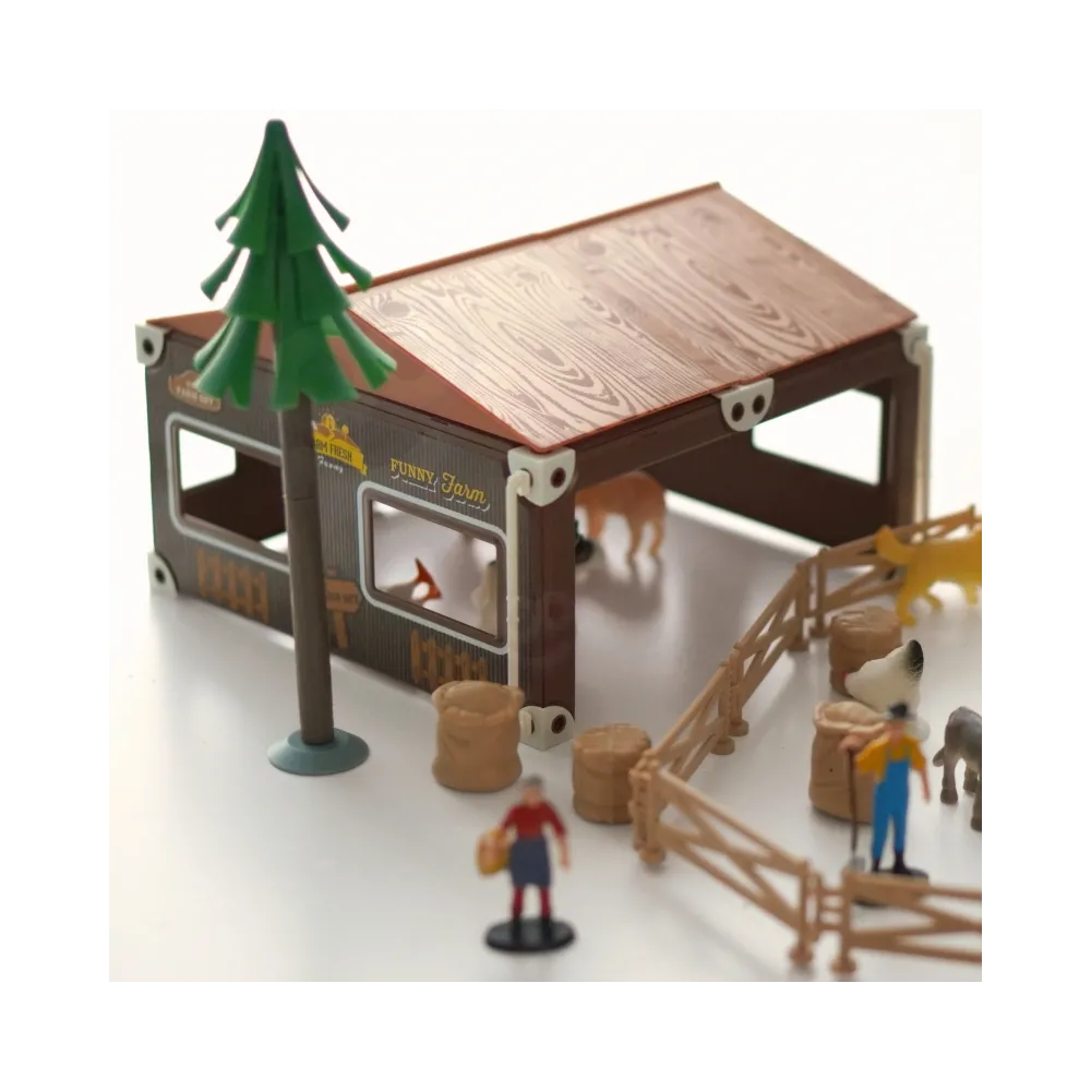 WOOPIE Zestaw Mały Rolnik Farma Zagroda + Zwierzęta i Akcesoria